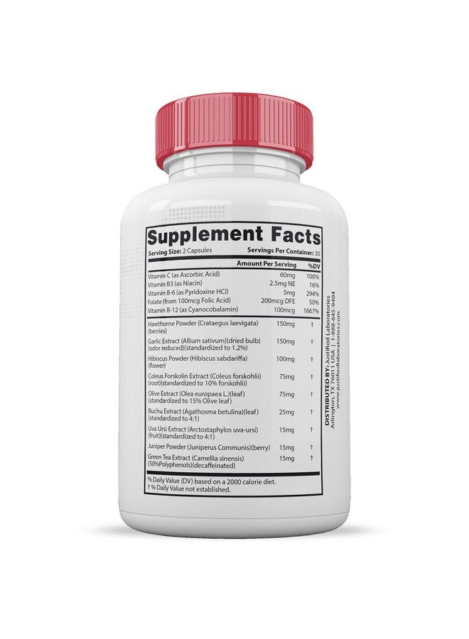 Justified Laboratories Gluco Renu 688MG Glyco Support Pills Premium Formula Gluo Renew Glycogen Support Formulated Hawthrone Hibiscus Garlic Junpier Powder Olive Forskolin Green Tea Extract 60 Capsules - Image 5