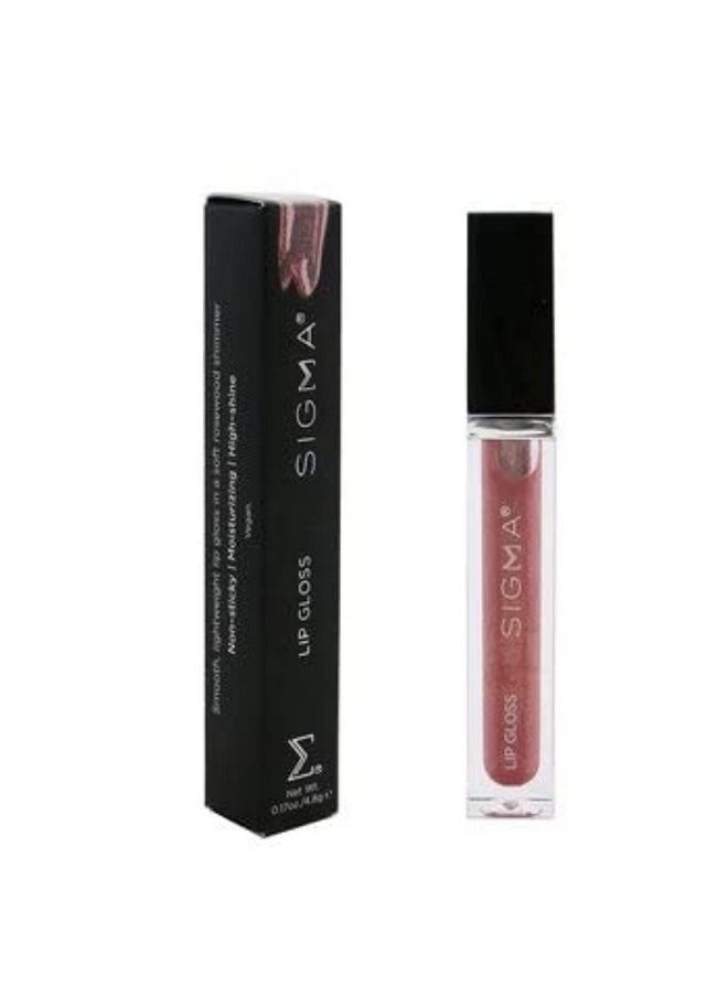 Sigma Beauty Moisturizing Smooth Tinted Lip Gloss Shimmer Soft Rosewood Shimmer Moisturizing High Shine Non Sticky Lip Gloss Wear Alone Or Over Lipstick Secret Garden  - Image 3