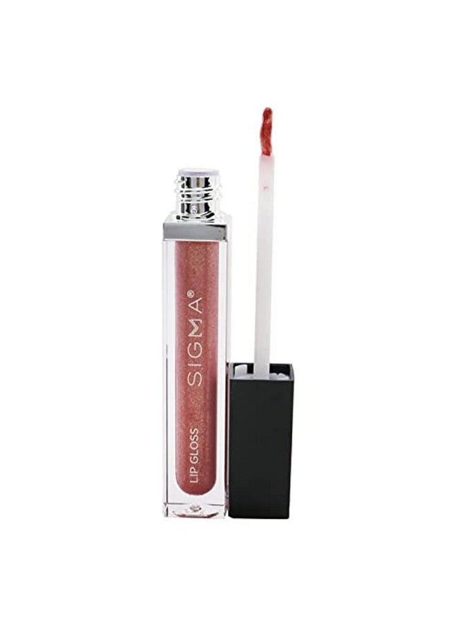 Sigma Beauty Moisturizing Smooth Tinted Lip Gloss Shimmer Soft Rosewood Shimmer Moisturizing High Shine Non Sticky Lip Gloss Wear Alone Or Over Lipstick Secret Garden  - Image 2