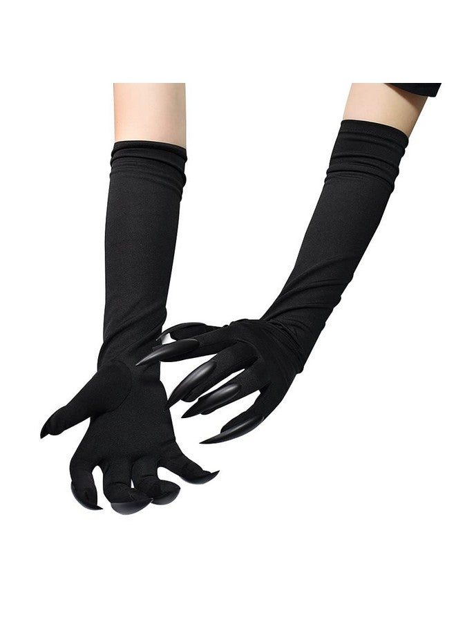BXT Halloween Costume Paw Gloves Long Fingernails Black Party Gloves Cat Claws Halloween Prop Wolf Claws Glove Cosplay Costume - Image 3