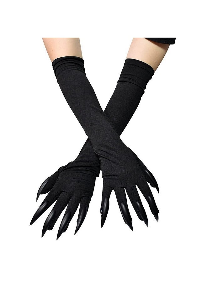 BXT Halloween Costume Paw Gloves Long Fingernails Black Party Gloves Cat Claws Halloween Prop Wolf Claws Glove Cosplay Costume - Image 1