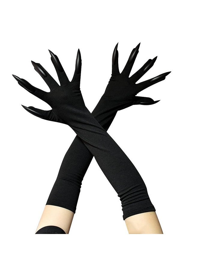BXT Halloween Costume Paw Gloves Long Fingernails Black Party Gloves Cat Claws Halloween Prop Wolf Claws Glove Cosplay Costume - Image 4