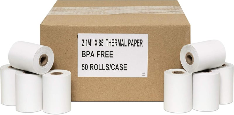 PosPaperRoll Thermal Receipt POS Paper Rolls (2-1/4" x 85' Thermal) - Image 1
