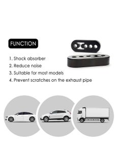 Y&D Exhaust Hanger 12mm 4 Hole, 2Pcs Adjustable Muffler Shock Absorber for Pipe, Universal Tailpipe Mount Brackets Insulator Car Truck SUV  - Image 5