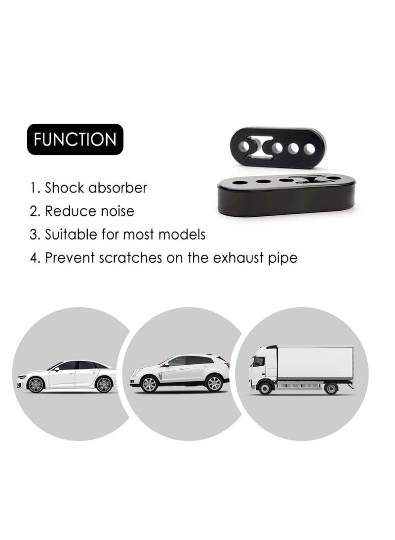 Y&D Exhaust Hanger 12mm 4 Hole, 2Pcs Adjustable Muffler Shock Absorber for Pipe, Universal Tailpipe Mount Brackets Insulator Car Truck SUV  - Image 5