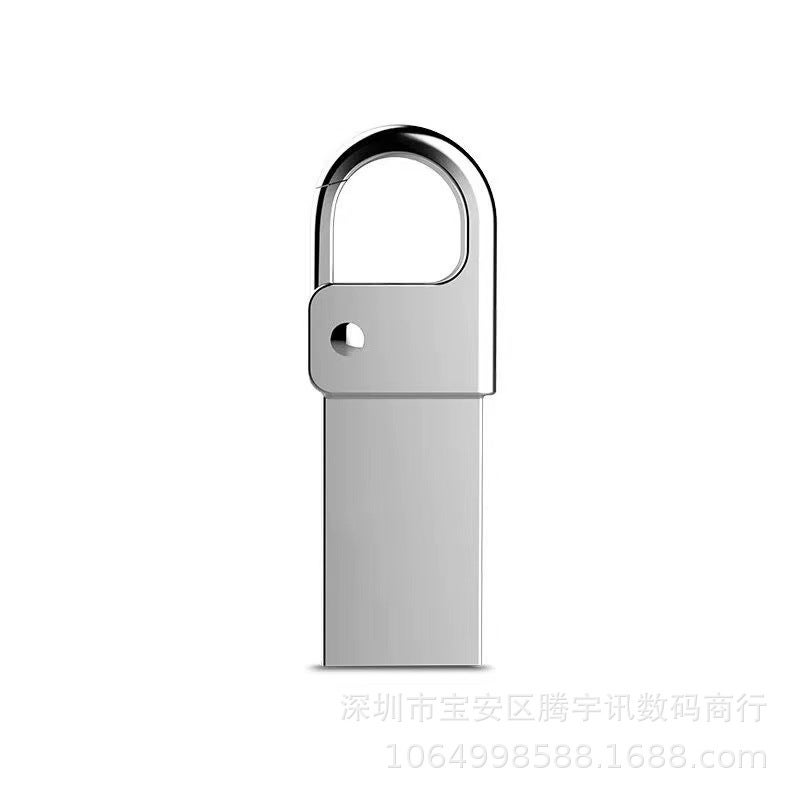 Metal Keychain USB Flash Drive 16/32/64GB Waterproof Silver
