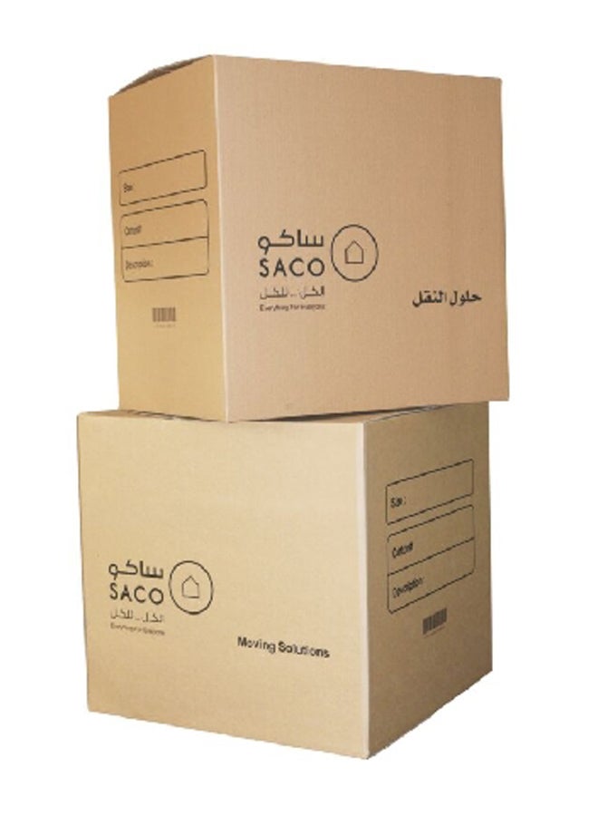 ساكو صندوق كرتون 3 طبقات للنقل والتخزين بني 57 x 57 x 58 سم RSC581 - Image 1