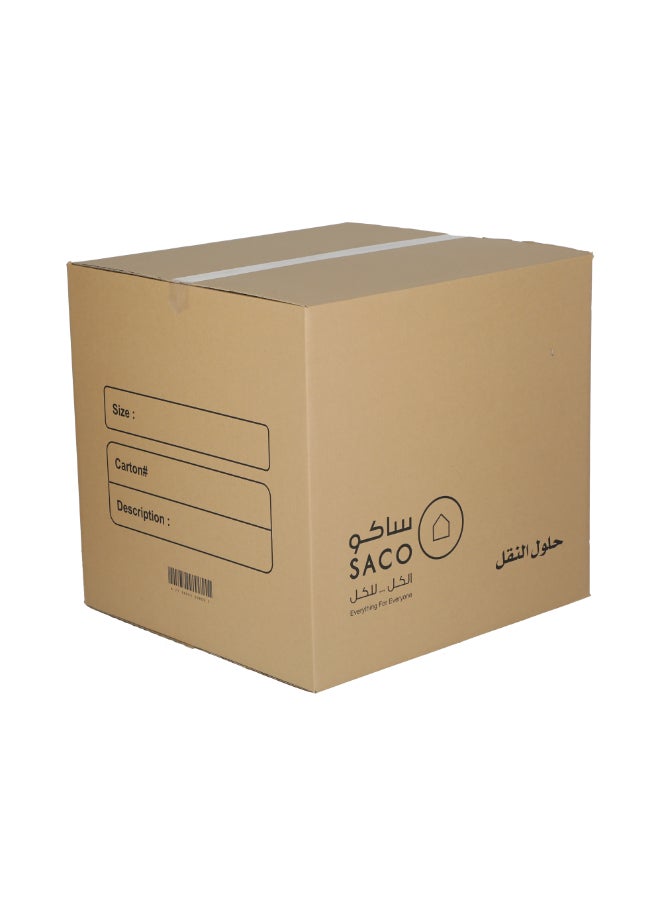 ساكو صندوق كرتون 3 طبقات للنقل والتخزين بني 57 x 57 x 58 سم RSC581 - Image 2