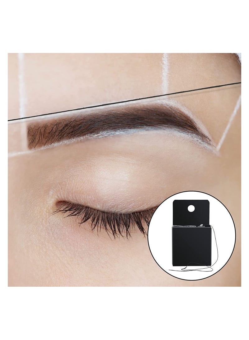 Eyebrow Mapping String, for Microblading Pre-Inked, 6 Pieces Microblading String for Brow Mapping, Measuring Tool for Mapping Eyebrow Marking Symmetrical, Eyebrow Thread  Brow Point Line Tool