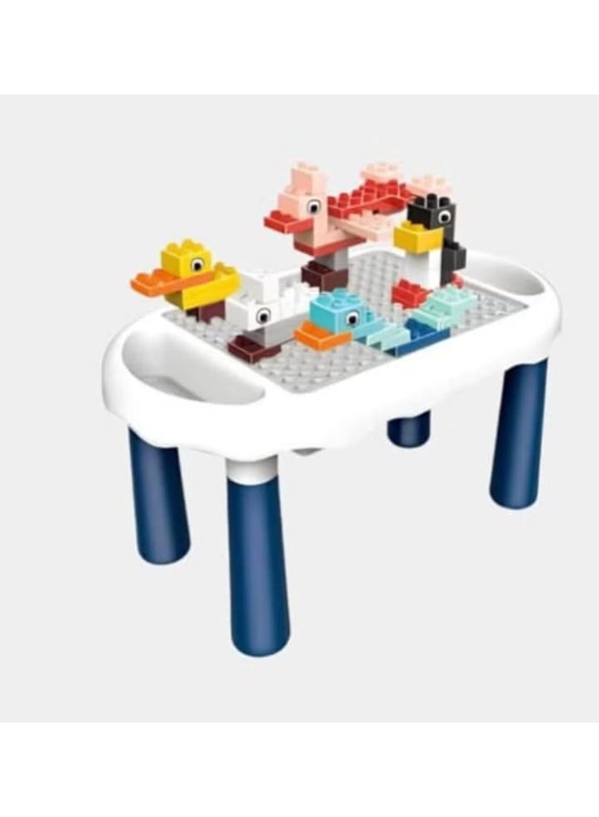 6-in-1 Kids Block Table Set, 47 Pieces Building Blocks, Educational Activity Table For Ages 3+ - Image 4