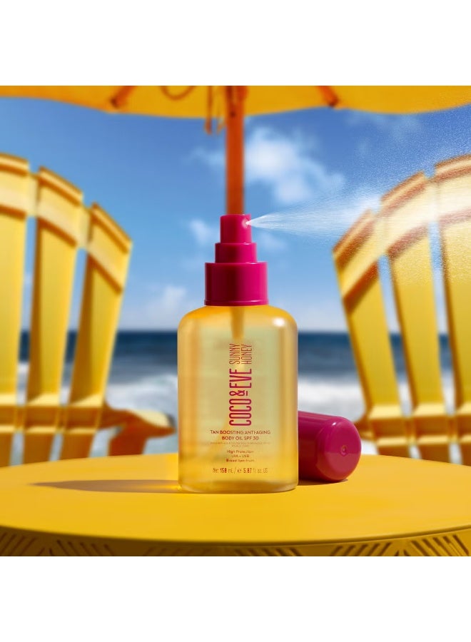 Coco & Eve Tan Boosting Anti-aging Body Oil SPF30 150ml - Image 4