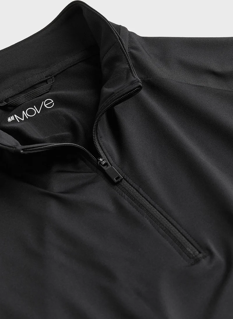 H&M Drymove™ Zip Detail Top