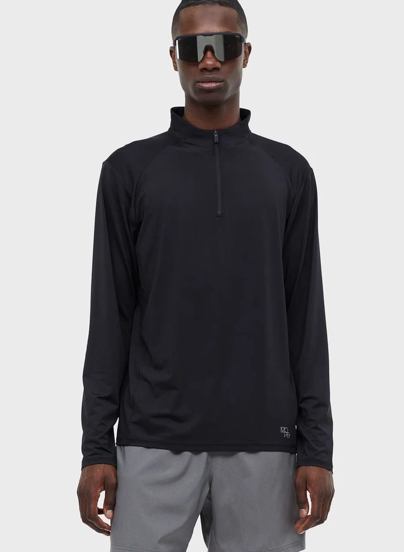 H&M Drymove™ Zip Detail Top