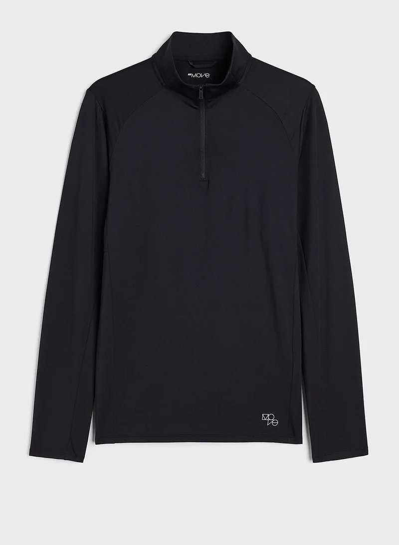 H&M Drymove™ Zip Detail Top
