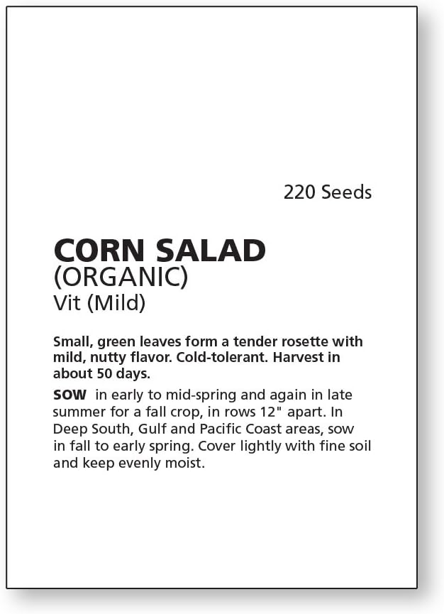 Burpee بذور سلطة الذرة العضوية فيت ميلد 220 بذور - Image 4