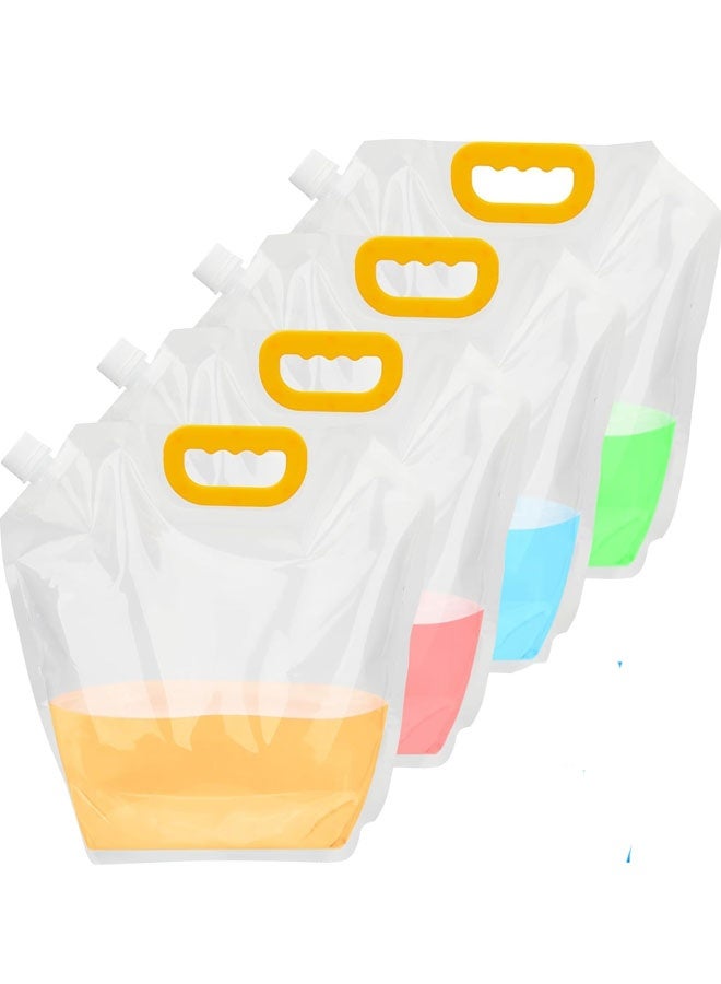 Collapsible Water Container 4-Pack, 1.3Gallon/5L Portable Water Storage Bag for Camping, Hiking, RV, Emergency - BPA-Free, Leakproof, Freezable - Image 1