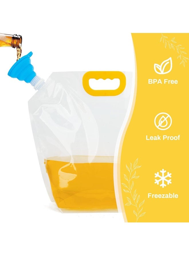 Collapsible Water Container 4-Pack, 1.3Gallon/5L Portable Water Storage Bag for Camping, Hiking, RV, Emergency - BPA-Free, Leakproof, Freezable - Image 5