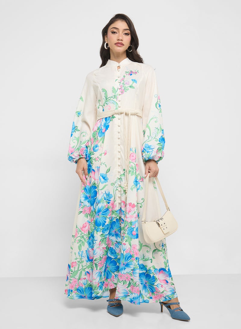 ايلا فستان ماكسي بطبعة زهور - Image 4