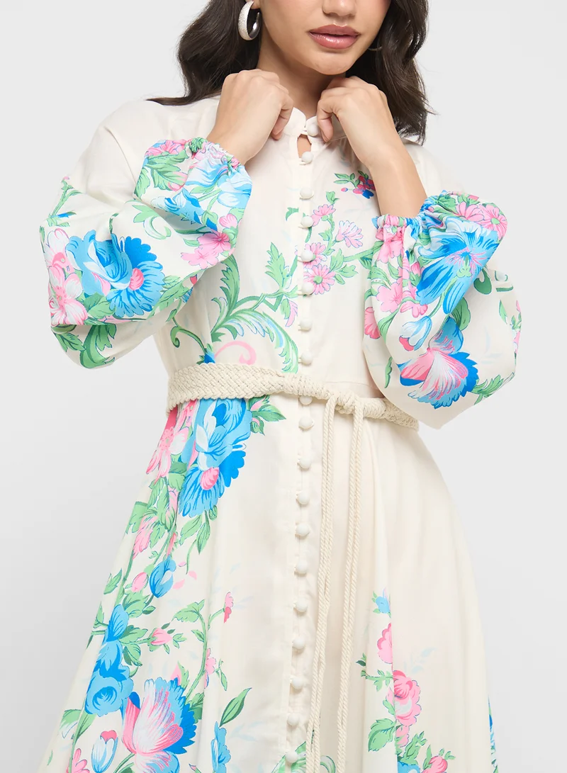 ELLA Floral Print Maxi Dress