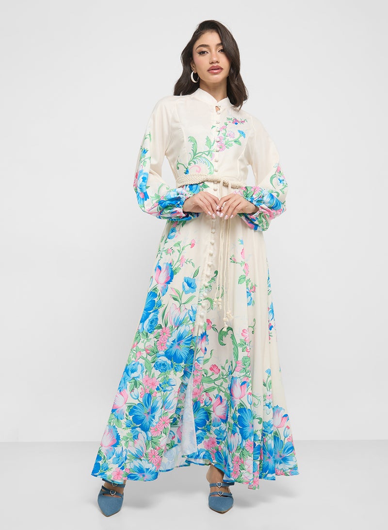 ايلا فستان ماكسي بطبعة زهور - Image 1