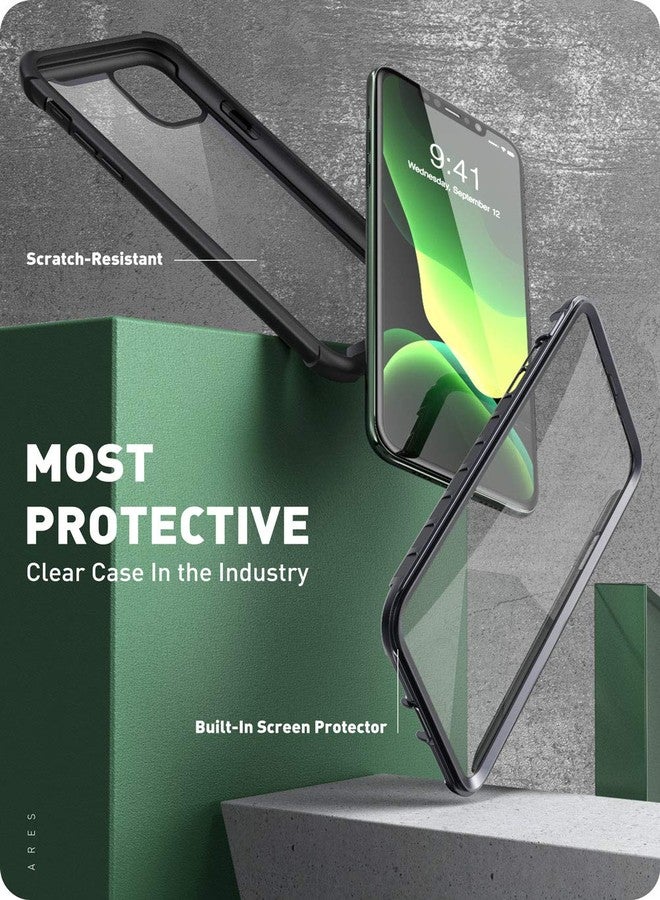 آي-بلاسون جراب i-Blason Ares لهاتف iPhone 11 Pro Max إصدار 2019، جراب متين شفاف مزدوج الطبقات مع واقي شاشة مدمج (أسود) - Image 2