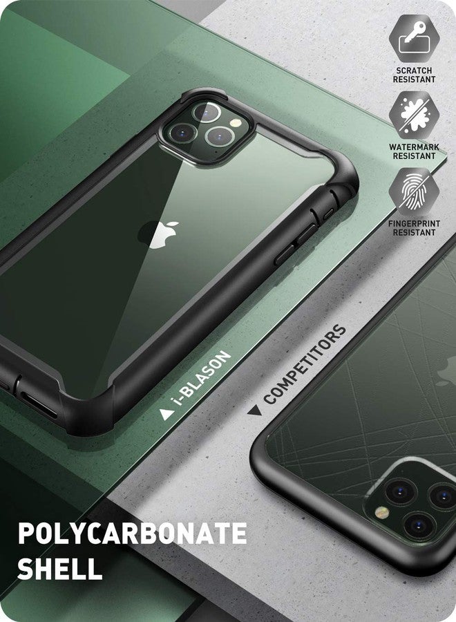 آي-بلاسون جراب i-Blason Ares لهاتف iPhone 11 Pro Max إصدار 2019، جراب متين شفاف مزدوج الطبقات مع واقي شاشة مدمج (أسود) - Image 4