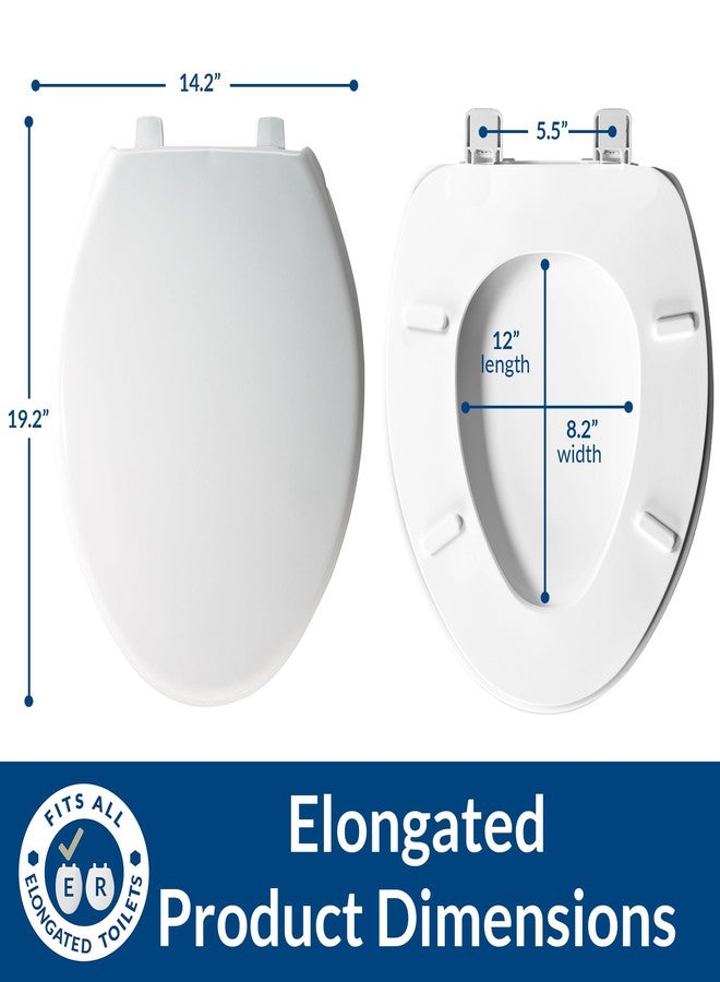 BEMIS 7800TDG Commercial Closed Front Plastic Toilet Seat, Heavy Duty Industrial Seat with Lid, Secure Installation for Long Lasting Hospitality Use, Elongated, White - Image 3