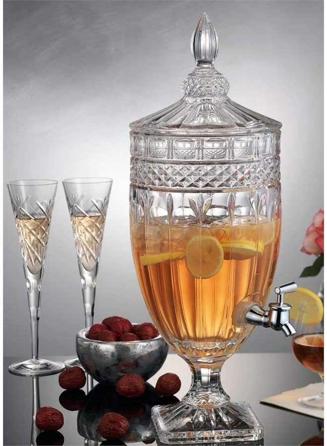 EVATTA EVATTA - 1 Piece Mason Jar Beverage Drink Dispenser 2 Litre Glass Pitcher with tap/Spigot and Steel lid  - Image 1