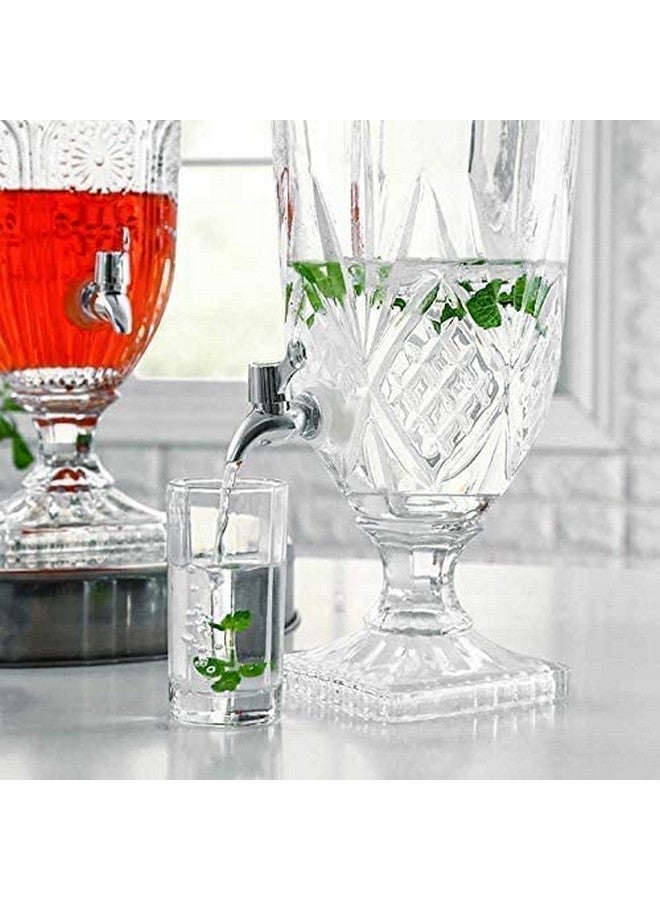 EVATTA EVATTA - 1 Piece Mason Jar Beverage Drink Dispenser 2 Litre Glass Pitcher with tap/Spigot and Steel lid  - Image 5