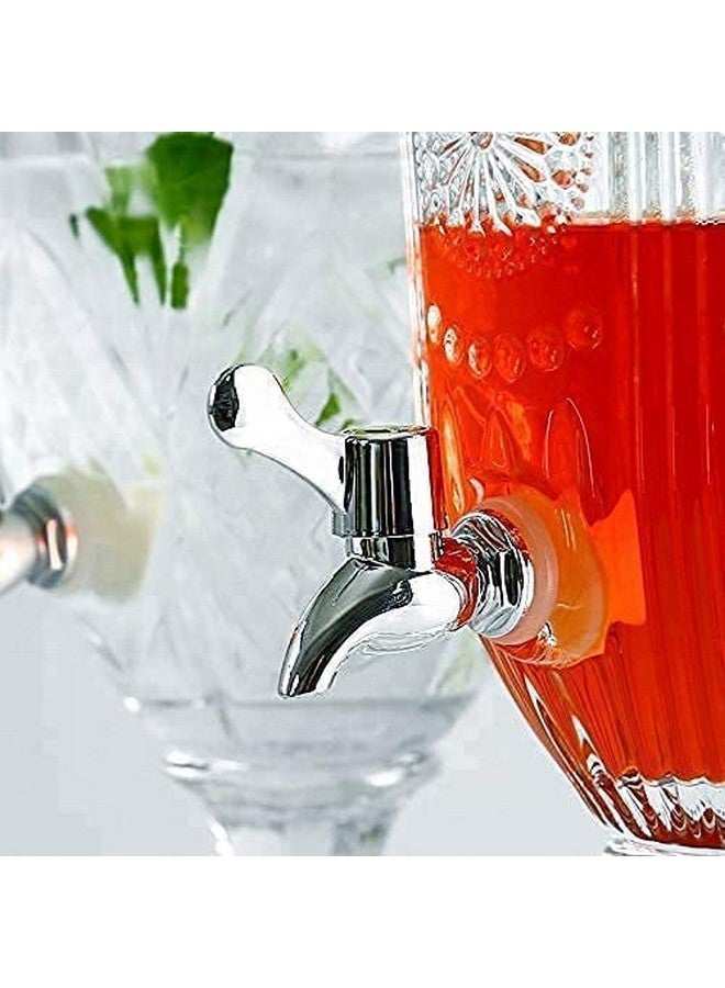 EVATTA EVATTA - 1 Piece Mason Jar Beverage Drink Dispenser 2 Litre Glass Pitcher with tap/Spigot and Steel lid  - Image 3
