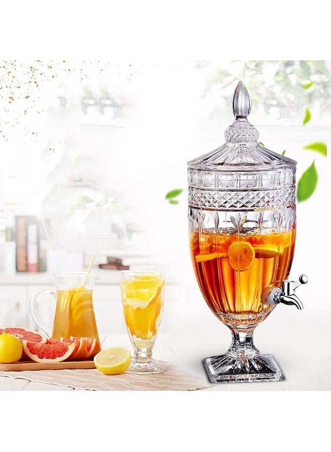 EVATTA EVATTA - 1 Piece Mason Jar Beverage Drink Dispenser 2 Litre Glass Pitcher with tap/Spigot and Steel lid  - Image 2