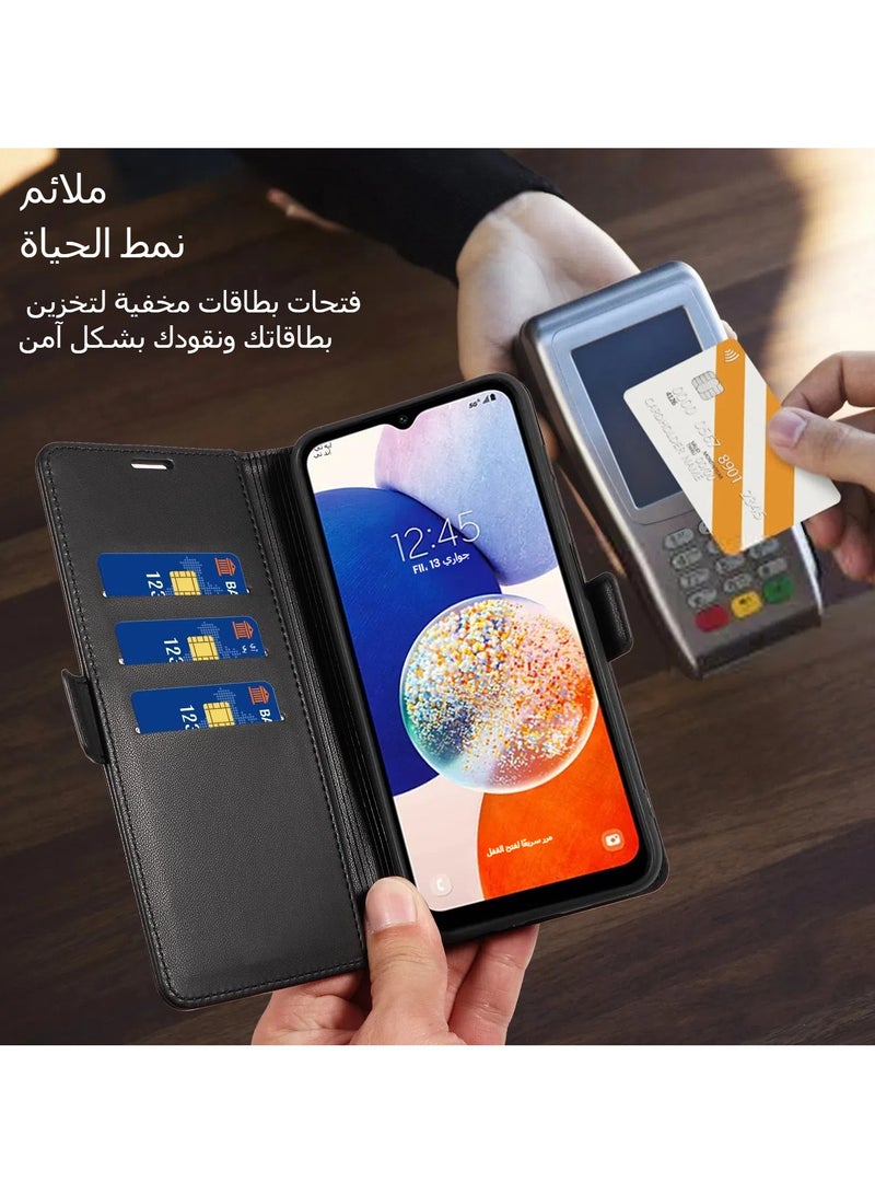 General Book Case Compatible with Samsung Galaxy S24Ultra in Pastel Purple - with Magnetic Closure, Stand Function and Card Slot - Wallet Etui Cover Pouch PU Leather Flip  - Image 3