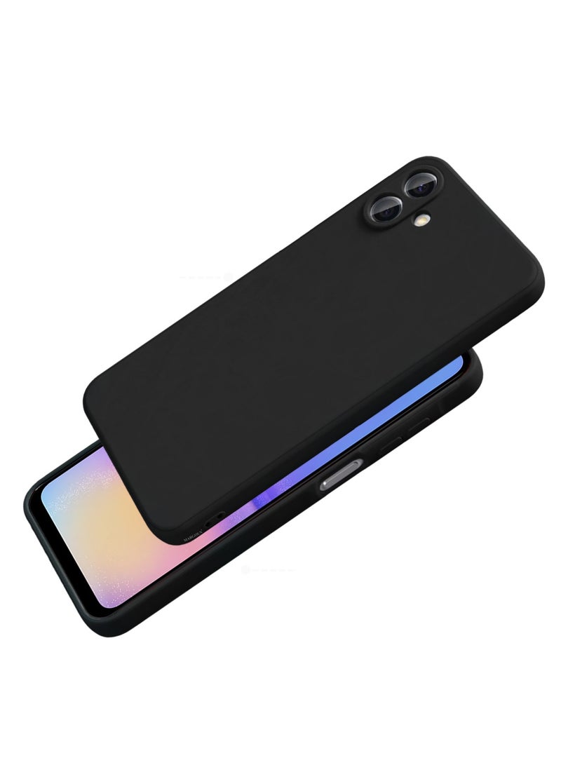 Liquid Silicone Case for Samsung Galaxy A05 Protective Phone Case with Soft Anti-Scratch Microfiber Lining Utra Slim Drop Protection Phone Cover - Black - Image 2