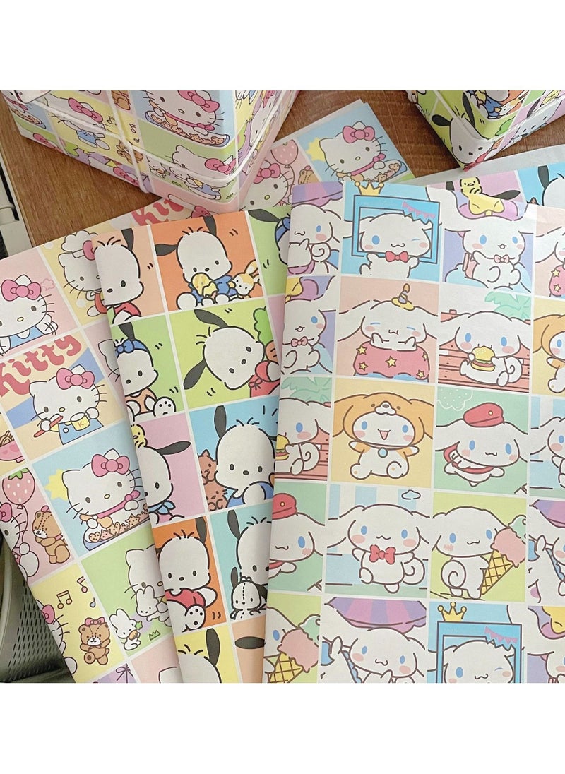 Sanrio 9 sheets of cartoon Sanrio festive birthday gift wrapping paper  - Image 1