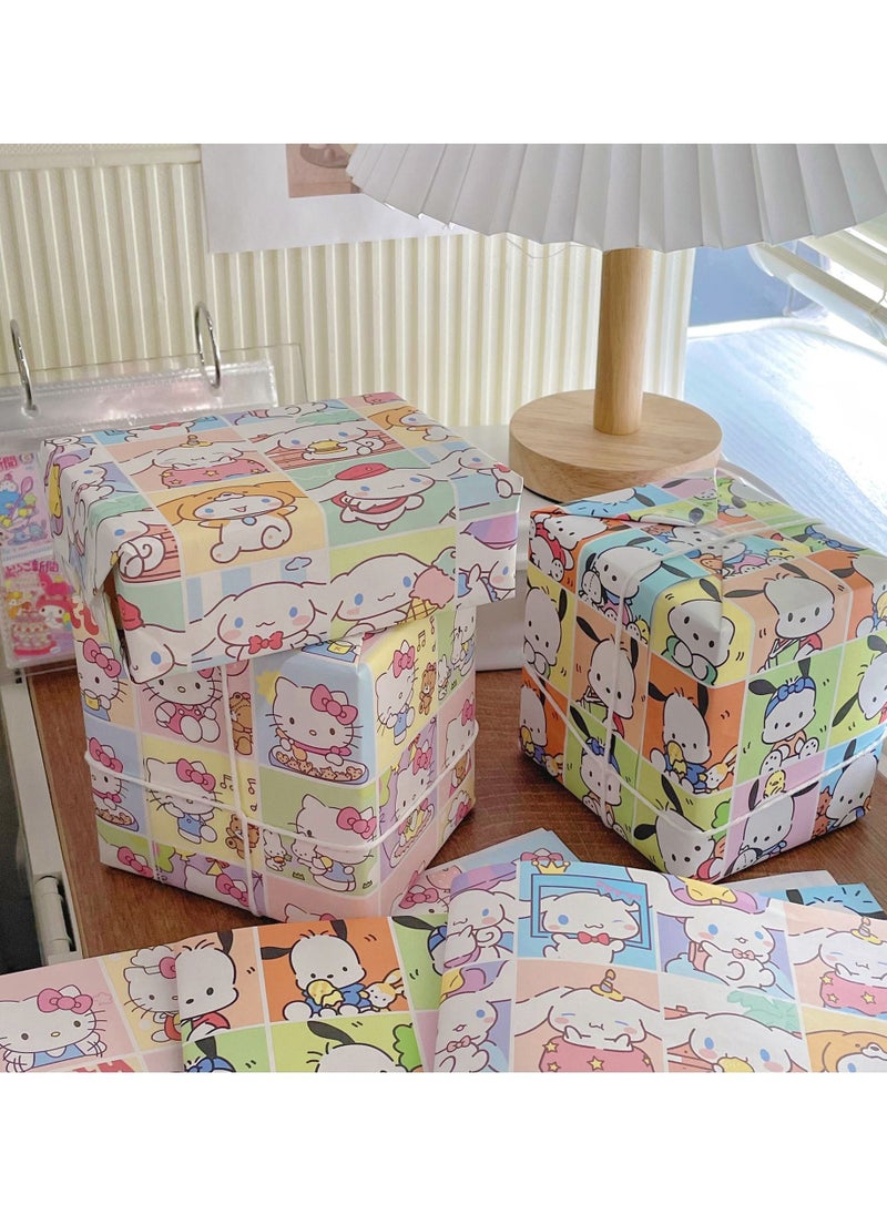 Sanrio 9 sheets of cartoon Sanrio festive birthday gift wrapping paper  - Image 2