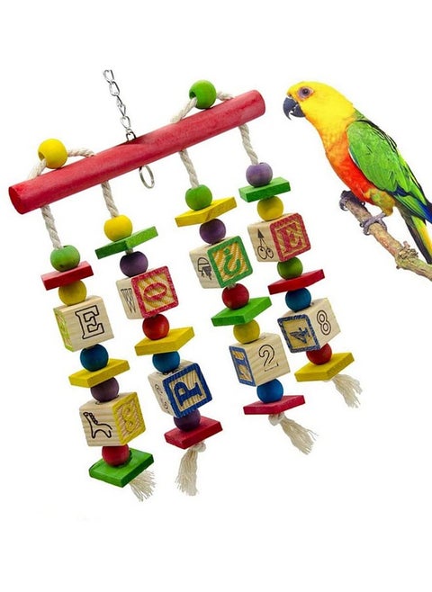 Premium Bird Iq Toy Wooden Abc Alphabet Block Set, Fun, Interactive With Vivid Color, Provide Training, Fit And Healthy For Pet Birds