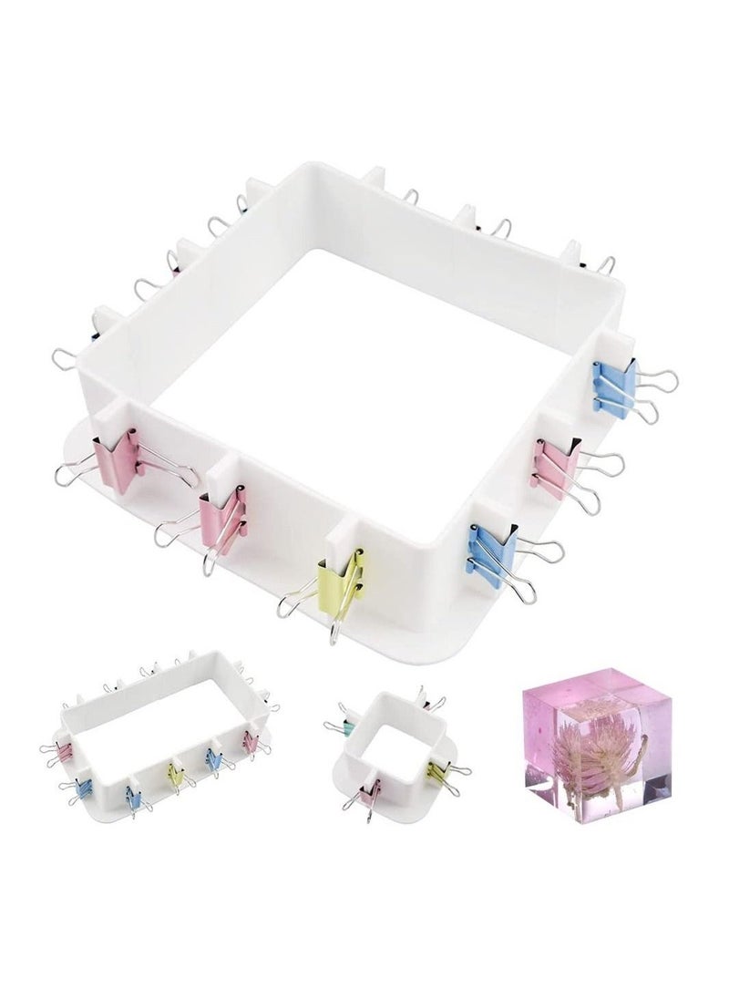 KASTWAVE Adjustable Mould Housing Kit for Silicone Moulds Making, Reusable Plastic Housing Frame,  Free Combination Mold Housing Frame for Resin Mould, Candle Moulds, Soap Moulds Making  - Image 1
