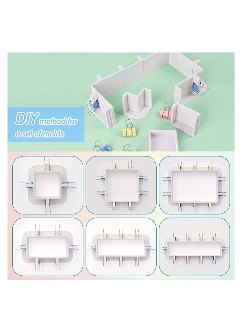 KASTWAVE Adjustable Mould Housing Kit for Silicone Moulds Making, Reusable Plastic Housing Frame,  Free Combination Mold Housing Frame for Resin Mould, Candle Moulds, Soap Moulds Making  - Image 3