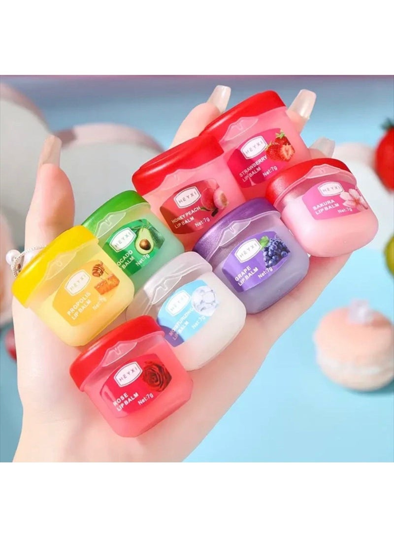 HEYXI Hydrating Lip Balm Set - Assorted Fruit & Flower Flavors (8-Pack) for Soft, Smooth Lips - Image 1
