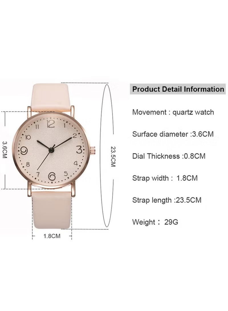 Fashion Quartz Womens Watches, Leather Strap Ladies Casual Watch, Easy to Read Watch Fashion Watch Best Gift for Your Friend and Families - Image 2