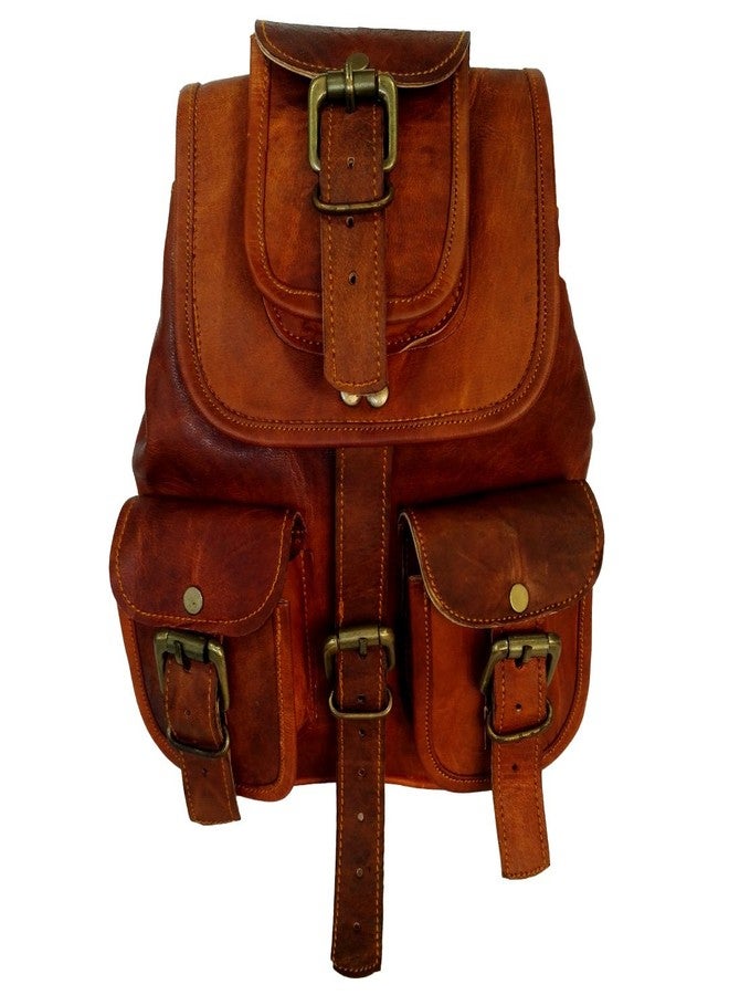 Madosh Genuine Leather Hiking Rucksack Bag Backpack Travel Daypack Bags Small - Image 1