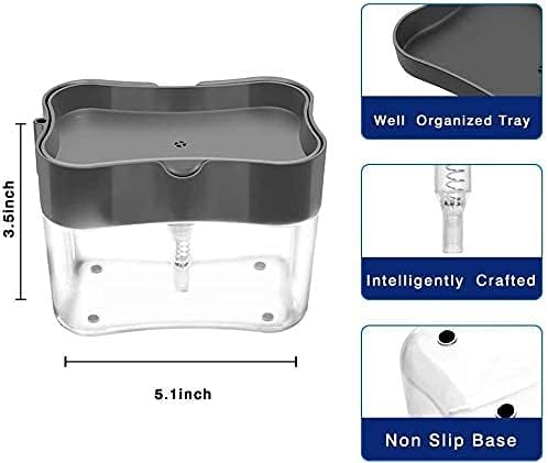REDITEX Soap Dispenser with Added Features - Dish Soap Dispenser - Countertop Kitchen Soap Dispenser, Sink Dish Washing Soap Dispenser - Image 3