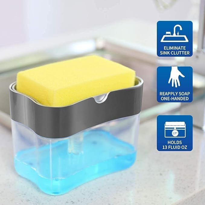 REDITEX Soap Dispenser with Added Features - Dish Soap Dispenser - Countertop Kitchen Soap Dispenser, Sink Dish Washing Soap Dispenser - Image 5