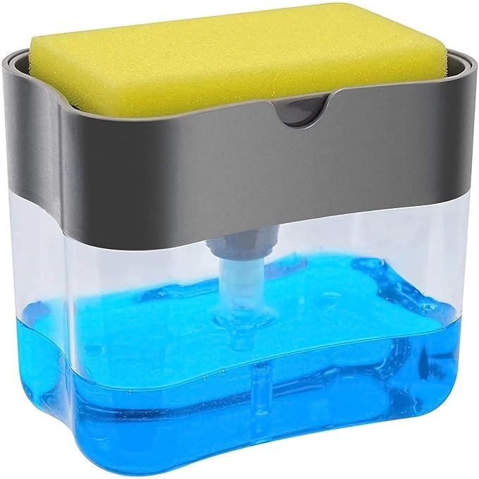 REDITEX Soap Dispenser with Added Features - Dish Soap Dispenser - Countertop Kitchen Soap Dispenser, Sink Dish Washing Soap Dispenser - Image 1