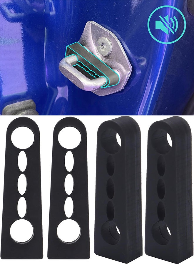 جُودِيَّة ٤ قطع وسادات عزل صوت قفل باب السيارة متوافقة مع تويوتا كامري، لاند كروزر برادو J120/J150، راف فور، بريوس، وسوزوكي جراند فيتارا – سدادات تخميد مضادة للاهتزاز لتقليل الضوضاء والعزل الصوتي - Image 1
