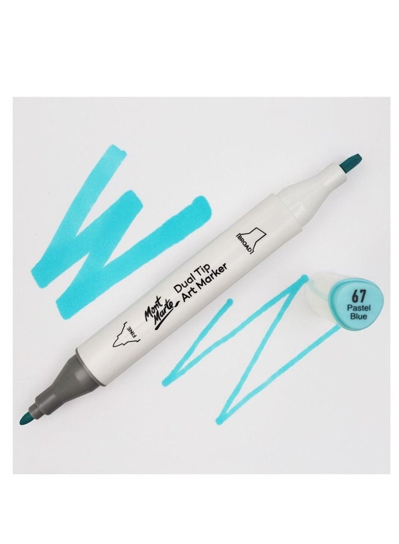 Mont Marte Dual Tip  Premium Art Marker Pastel Blue - Image 2