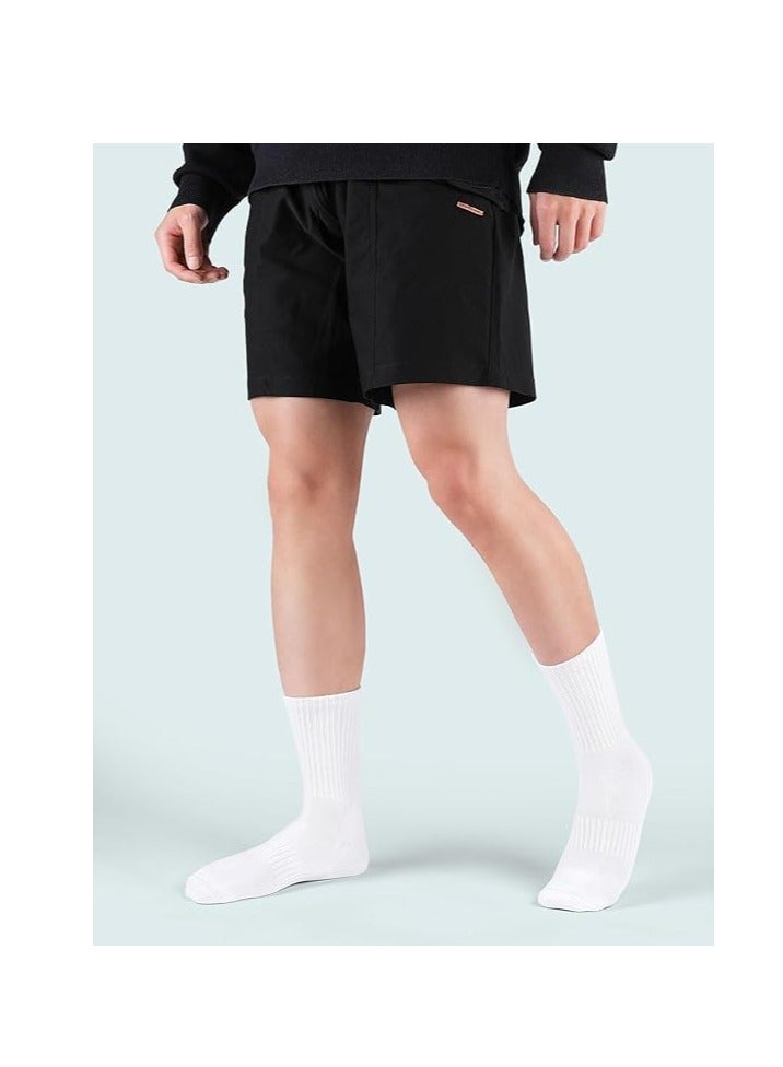 تراسل 6 أزواج جوارب رياضية للرجال والنساء جوارب رياضية للجري ذات أداء عالي ومبطن ومريح للرجال والنساء (أبيض طويل، أبيض طويل، إماراتي/سعودي، ألفا، مقاس واحد، عادي، عادي) - Image 2