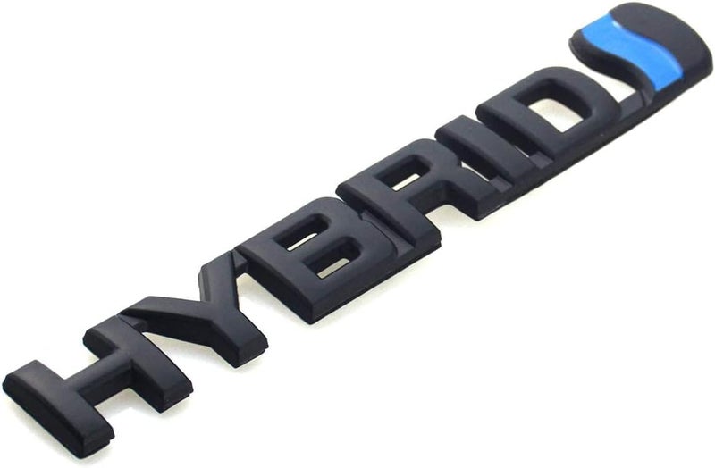 AutoBizarre 3D Raised Hybrid Logo Metal Monogram Emblem Badge Sticker for All Cars & Bikes (Black) - Image 2