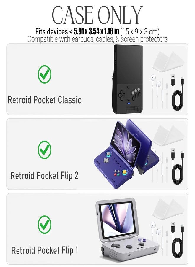worfty Case for Retroid Pocket Classic/ Retroid Pocket Flip 2 Retro Game Console - Hard Travel Protective Carrying Storage Bag (Purple) - Image 2