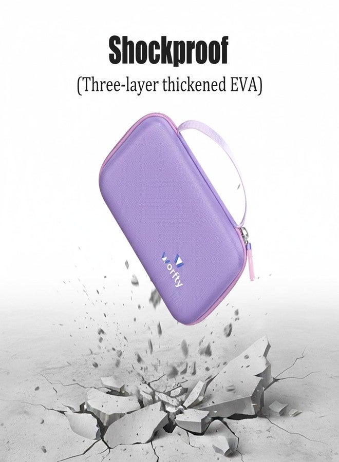 worfty Case for Retroid Pocket Classic/ Retroid Pocket Flip 2 Retro Game Console - Hard Travel Protective Carrying Storage Bag (Purple) - Image 4